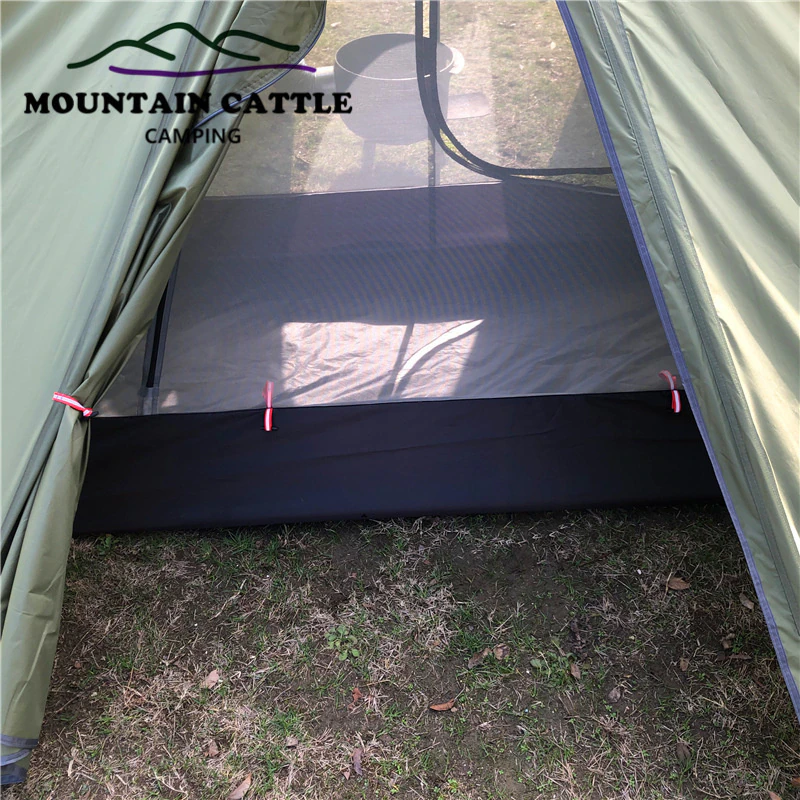 Cheap Goat Tents Ultralight Camping Pyramid Tent 3 4 Person 210T Large Rodless Teepee Tents for Family Team Outdoor Backpacking Camping Hiking Tents 